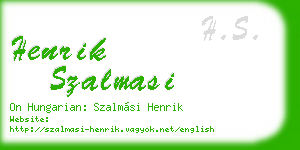 henrik szalmasi business card
