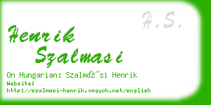 henrik szalmasi business card